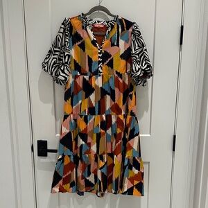 Women’s Colorful Autumn Geometric Dress